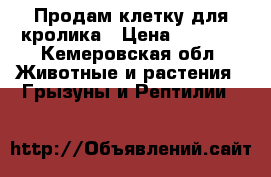 Продам клетку для кролика › Цена ­ 1 500 - Кемеровская обл. Животные и растения » Грызуны и Рептилии   